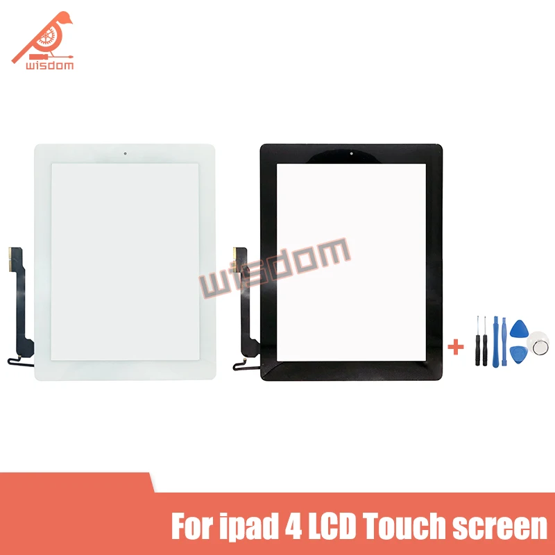 

5 шт. сенсорный экран для iPad 4 9,7 "дюймов A1458 A1459 A1460 сенсорный экран замена дигитайзер Сенсорная стеклянная панель сенсорный экран