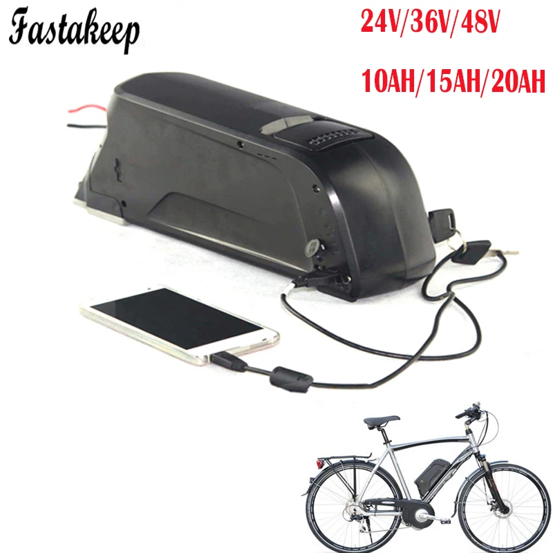 

Down Tube Ebike Battery 24v 36v 48V 10Ah 15ah 18650 Electric Bicycle Dolphin Lithium Battery For 750W 500w 350w Bafang Motor