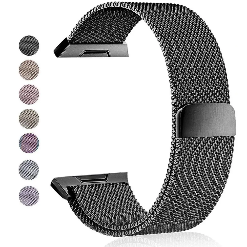 Compatible for Fitbit Ionic Straps, Metal Magnetic Stainless Steel Small & Large Replacement Bands for Fitbit Ionic Smart Watch