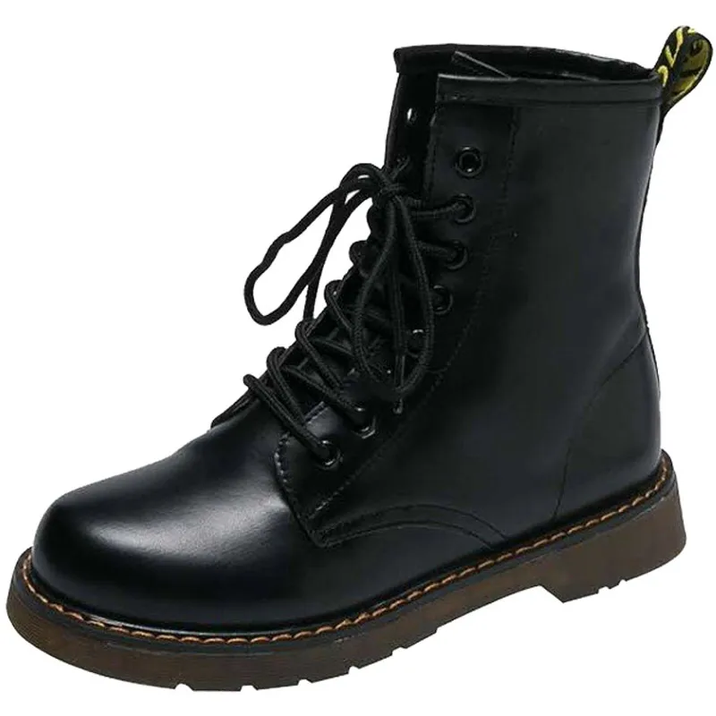 

SONL ARFU Mid-Calf Retro autumn and winter all-matching thick-soled beef tendon bottom eight-hole base short boots