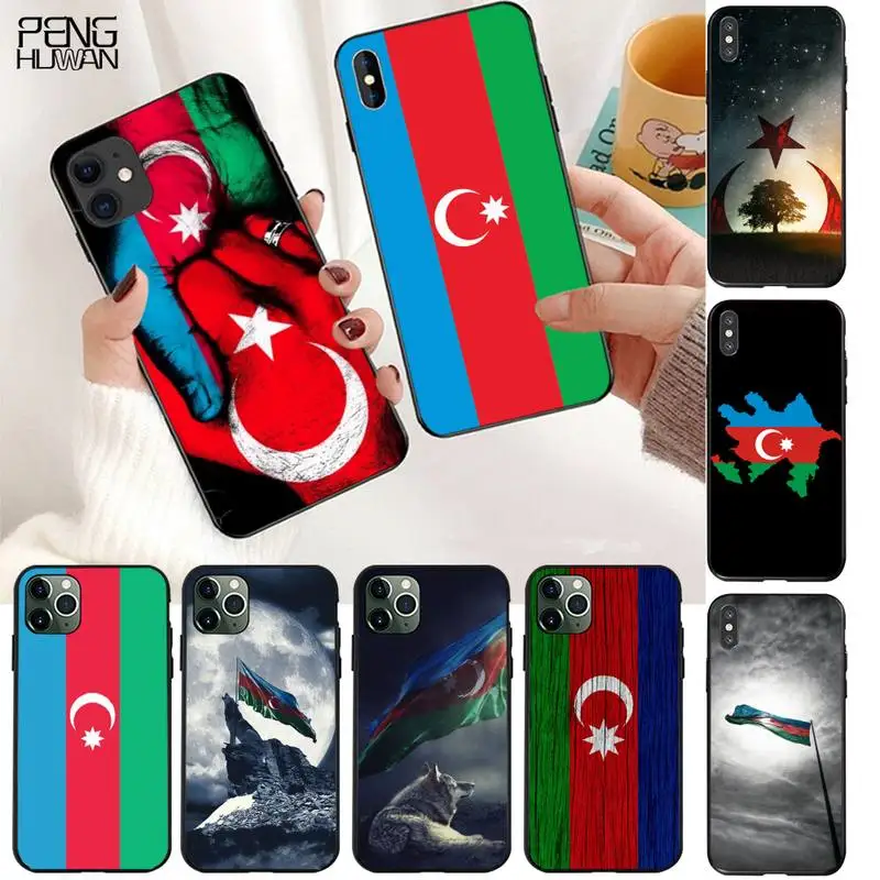 Черный мягкий чехол с флагом azerbaian buta для телефона iPhone 11 pro XS MAX 8 7 6 6S Plus X 5S SE 2020 XR |