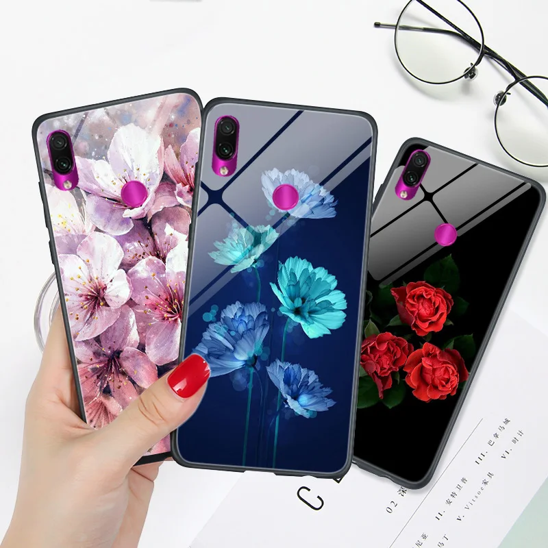 Цветочный чехол для Redmi Note 8 T PRO 7 6 5A Prime 9 S глянцевый Xiaomi 5 Plus 6A 7A 8A Mi 10 Lite