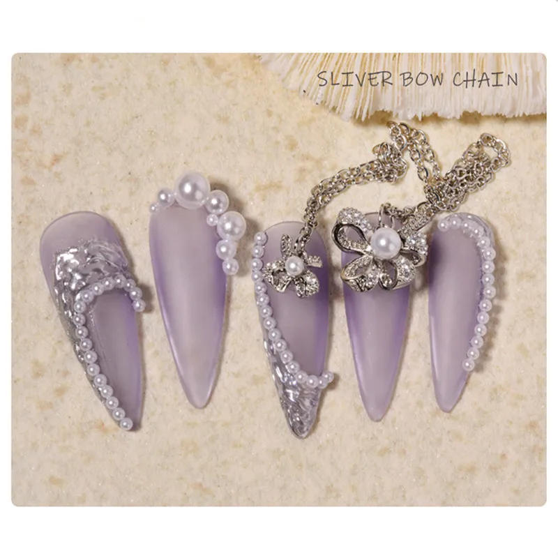 Цепочка с бриллиантами для дизайна ногтей 1 шт. | Красота и здоровье