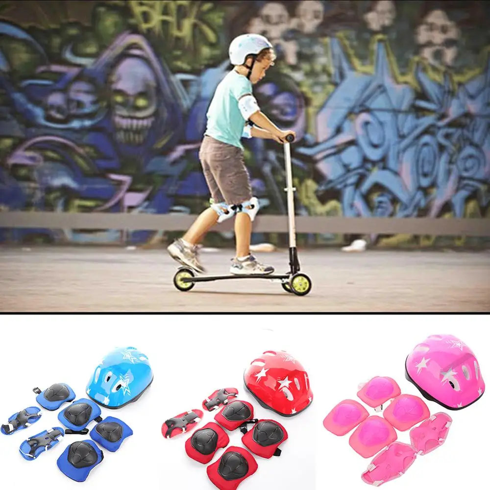 7 шт. Спорт на открытом воздухе для детей велосипедный шлем детский Безопасность