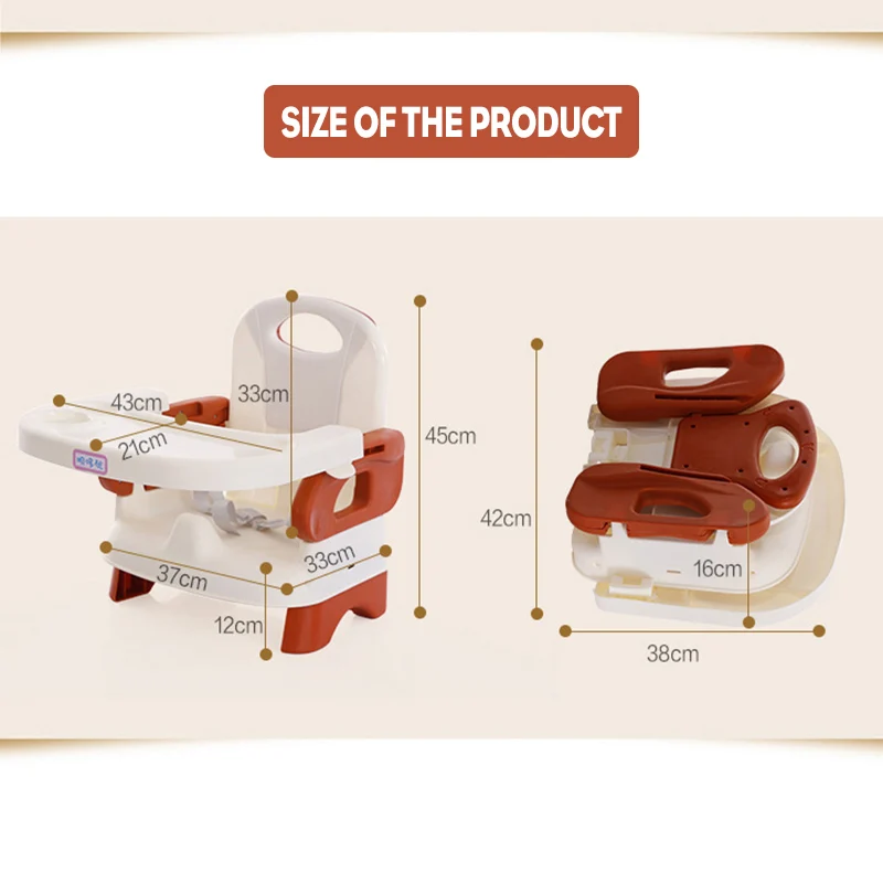 

Portable Toddler Baby Highchair Booster Dining Chair Seat Folding Feeding Chair Stroller Children Baby Seat Baby Dinner Table