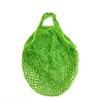 Сетчатая Сумка-тоут для хранения фруктов, многоразовая тканая сумка зеленого цвета