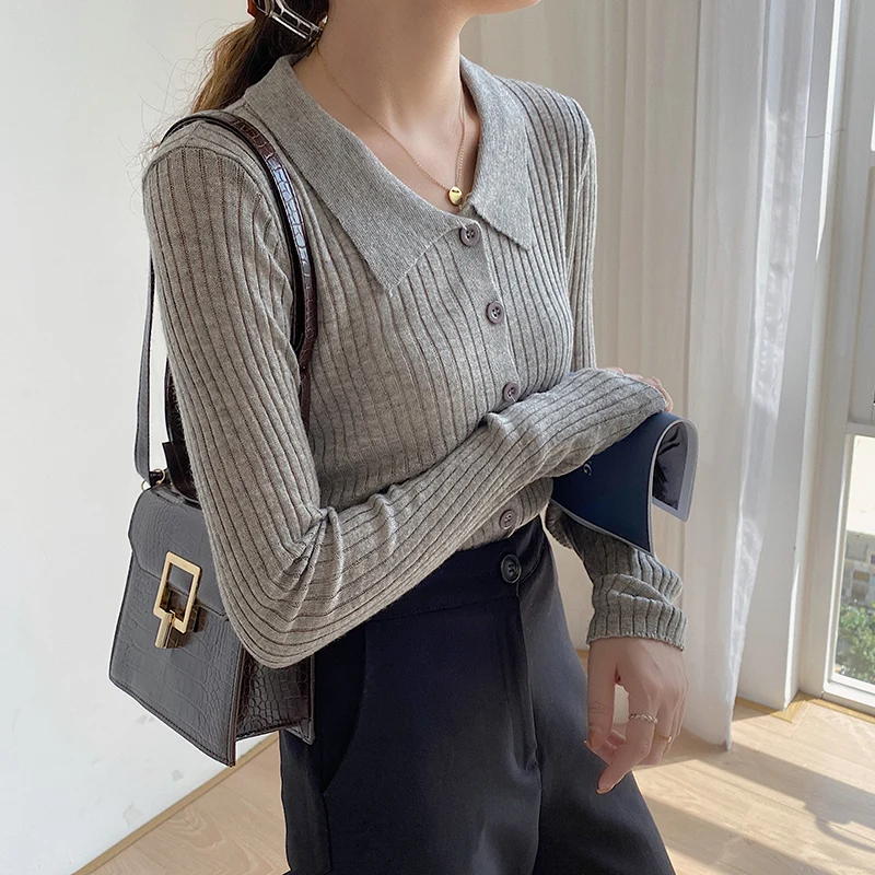 

Spring Slim Knitted Sweater Women Fad New Vogue Loose Autumn Sweater Cardigan Long Sleeve Female Clothing Knitwear Tops