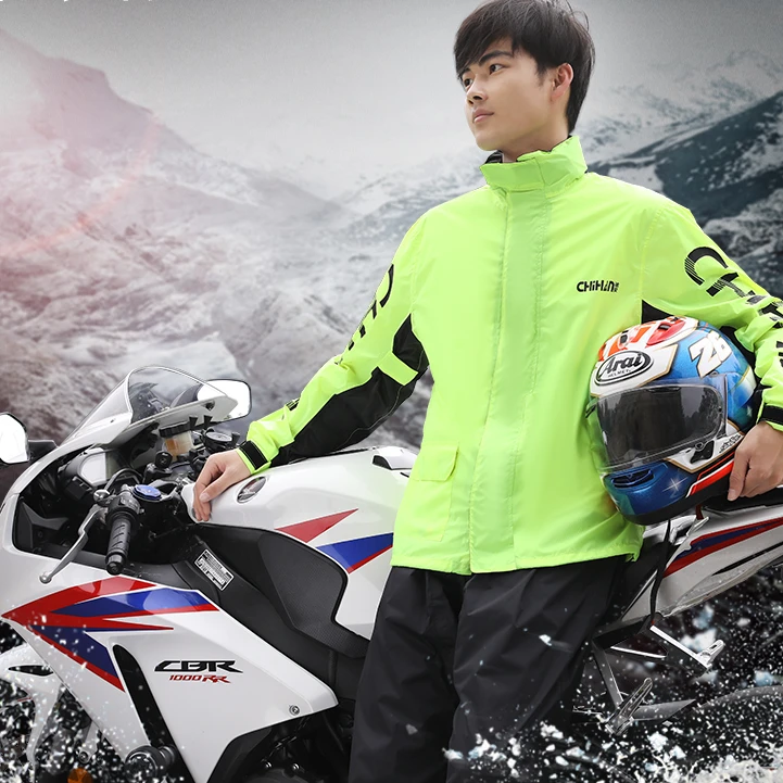 

Motorcycle Raincoat Set Split Rain Gear Impermeable Moto Waterproof Coat Camping Fashion Chubasquero Outdoor Clothes EF50YY