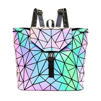 women backpack luminous drawstring school backpack for teenage unisex multi function bagpack female ladies travel backpack
