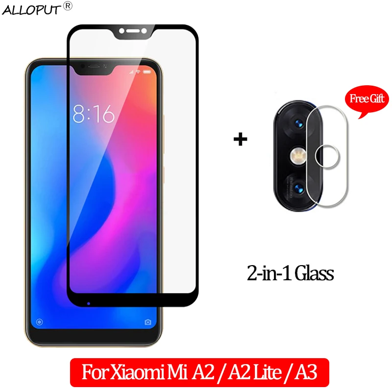 Стекло на ксиоми ми а3 3-в-1 защитное стекло на mia2 Lite mia3 Xiaomi mi a3 a2 Lite камера Экран протектор Xiaomi mia2 lite mia 3 защитный стекло пленка mi a2 lite стекло сяоми ми а2 лайт - Цвет: 2-in-1 Glass Film