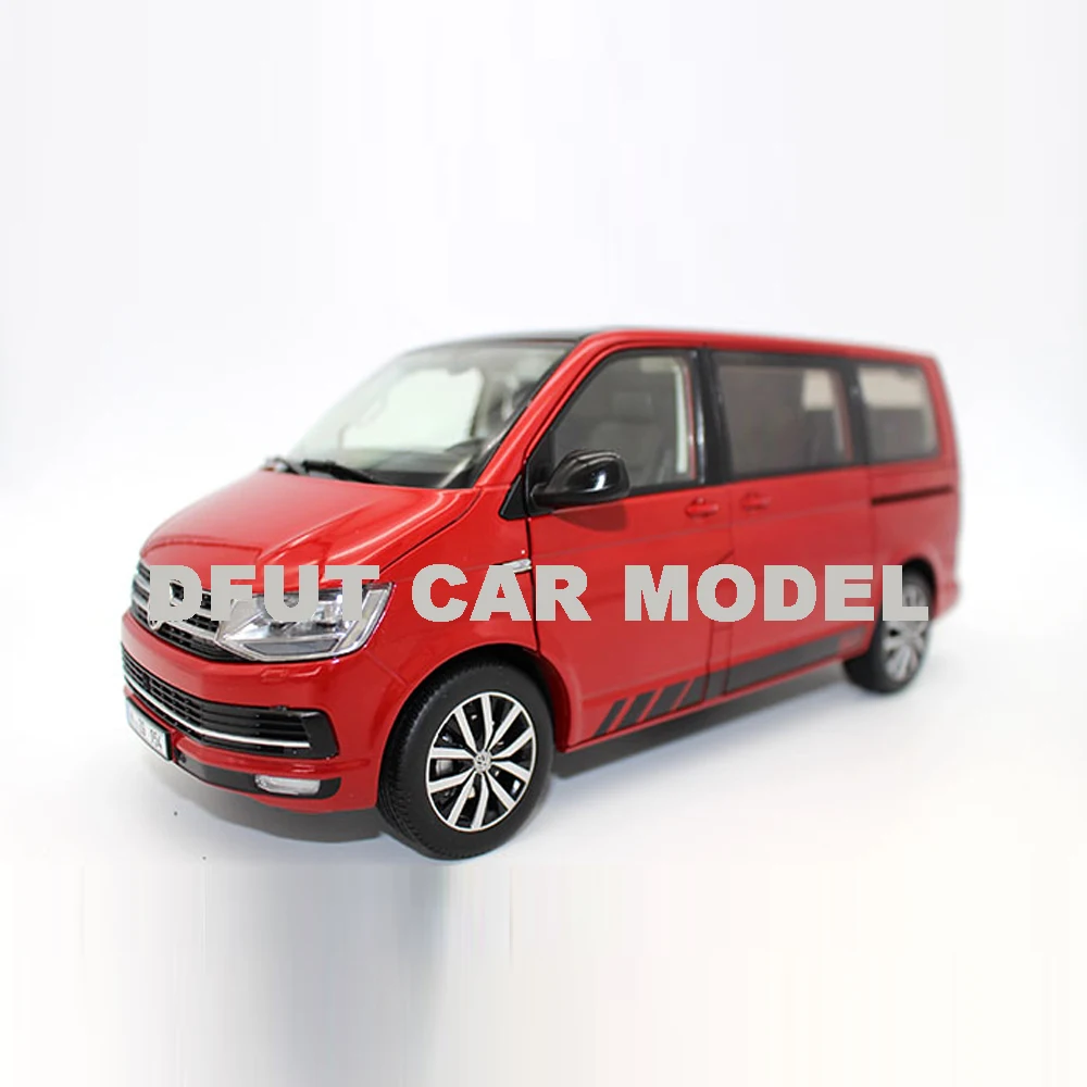 1:18 игрушка из сплава VW T6 MPV модель автомобиля Детские игрушечные автомобили