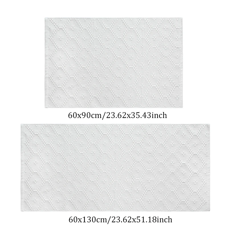 Скандинавские мягкие белые волнистые хлопковые коврики для гостиной спальни
