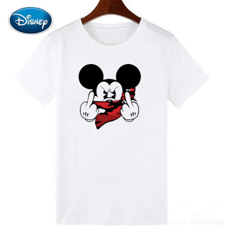 Disney 1 шт. Стильная белая футболка унисекс с круглым вырезом и коротким рукавом