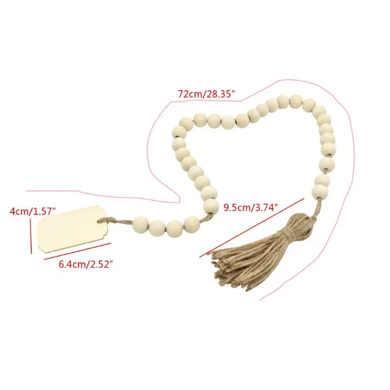 

Wooden Bead String Kids Baby Bed Pendant Wall Room Decor Rustic Wedding Vase