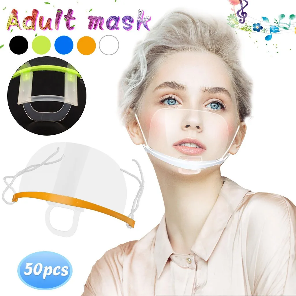 New Kitchen Restaurant Oil Splash Protective Transparent Catering Mask Anti-smoke Masks Cooking Smile Mouth | Аксессуары для