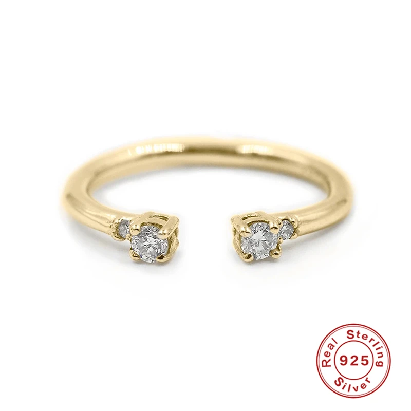 

Aide 100% реальные 925 стерлингового серебра Цвет мини Модные циркониевые девичьи Серьги с креплением микро-паве Открытые Кольца для женщин, хор...