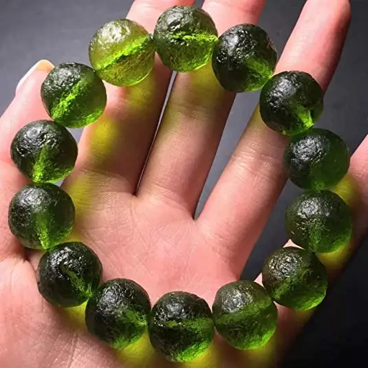 Мода A ++++ 100% натуральный молдавит 1 шт. зеленый Аэролит чешский хрустальный камень