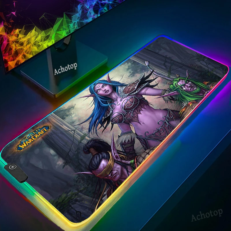 

Gaming Mouse Pad Computer Mousepad Large XXL Mouse Pad Gamer Mouse Carpet Mause Pad Desk Mat with Backlit World Of Warcraft RGB
