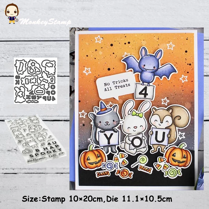 Металлические штампы и с изображением обезьяны животных для скрапбукинга