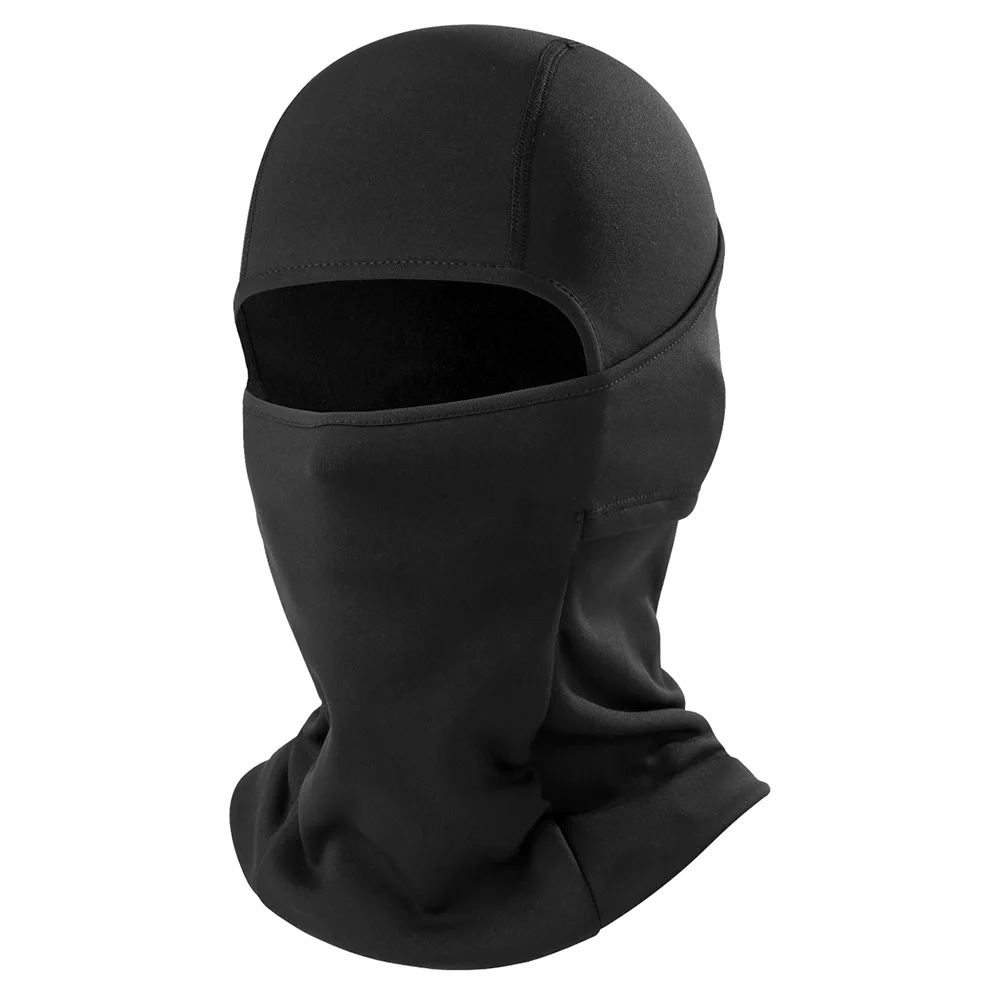 Black01 Зимняя мотоциклетная Полнолицевая Защитная Теплая Флисовая Балаклава, шапка, теплая мотоциклетная тактическая армейская велосипедная Лыжная маска, шлем, лайнер для мужчин - Цвет: Black01