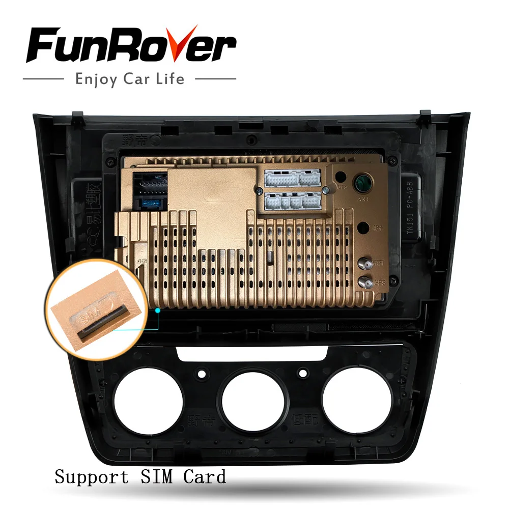 Funrover 8 ядерный Android 9,0 для Skoda Yeti- автомобильный Радио Мультимедиа Видео плеер навигация gps Нет dvd 2 din dsp wifi RDS