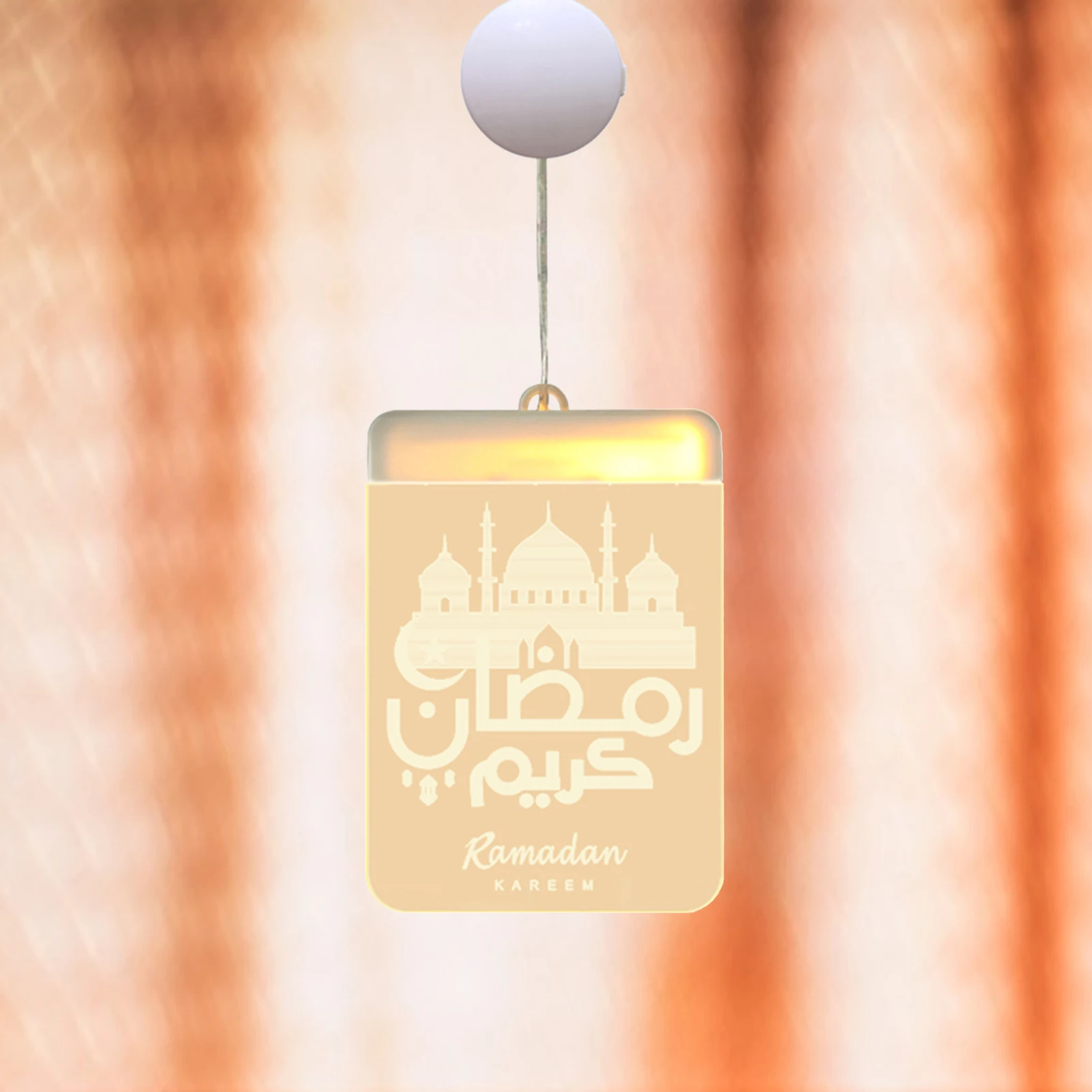 

LED Light 3D Disc Hanging Lamp Ramadan Round Lights Castle Moon Oil Lamp Room Decoration Lamp For Muslim Islam Eid Restaurant