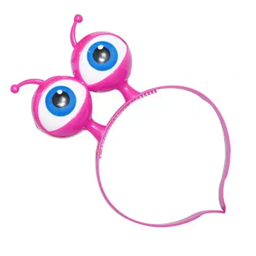 Pink Блестящие большие глаза инопланетянин светодиодный ободок для волос Хэллоуин вечерние головные уборы реквизит подарки на день рождения игрушки - Color: Pink