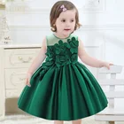 Детское кружевное платье с розами для маленьких девочек 1 год