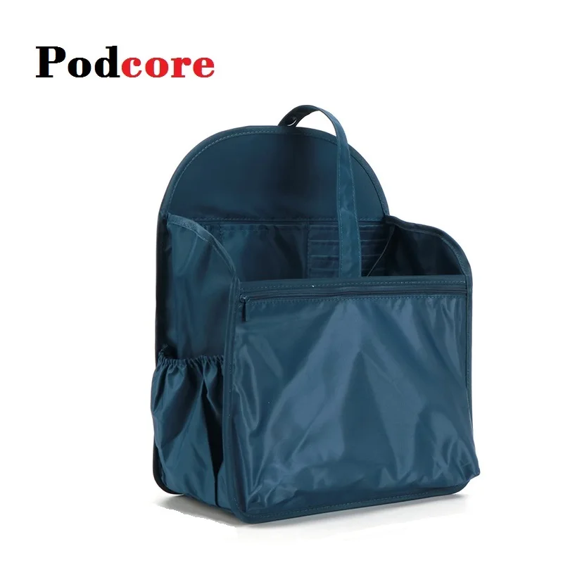 Рюкзак органайзер сумка вкладыш темно зеленая через плечо школьный рюкзак для