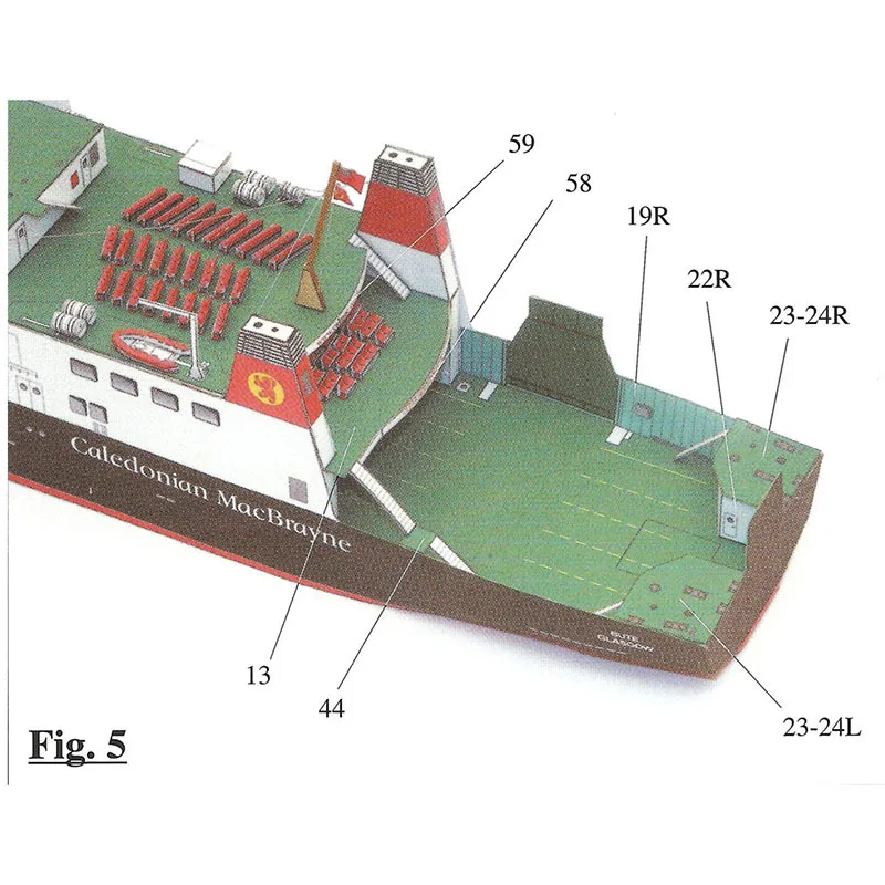 1:250 полированный паром Bute 3D бумажная модель корабля лодки руководство сделай сам