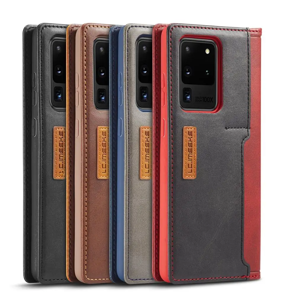 

High End Leather Cases For Samsung Galaxy S20Ultra Luxury Phone Sim Card Slots Covers Gaxaly S20 Ultra Bumper Fundas Para Coque