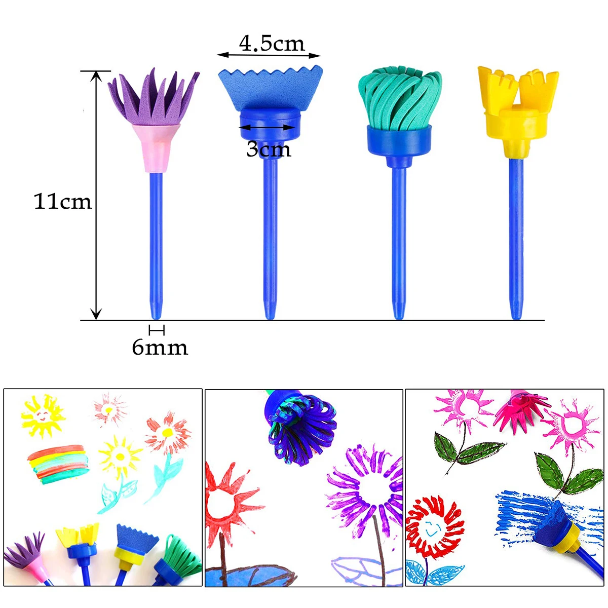 

Губки для рисования, кисти, набор для детей, игрушки, живопись, поделки и сделай сам, искусство, граффити, живопись, детский инструмент для ри...