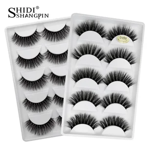 SHIDISHANGPIN накладные ресницы 5 пар норковые ресницы толстые норковые ресницы натуральные накладные ресницы искусственные накладные ресницы maquillage