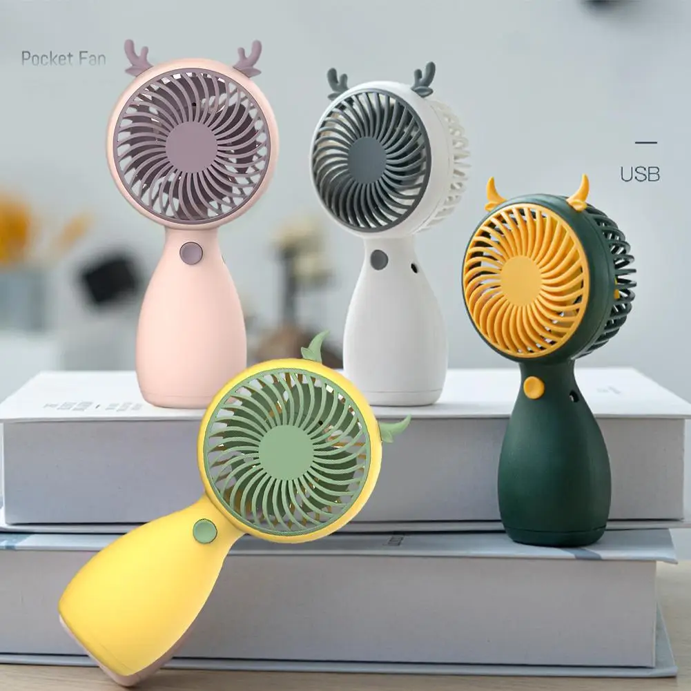 

Portable Hand Held Pocket Mini Fan USB Rechargeable Air Cooling Desk Fan Silent Rechargeable Fan for Home Office