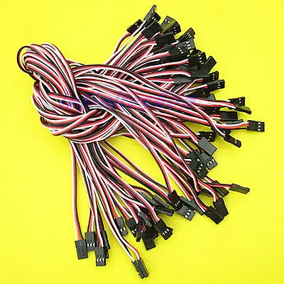 

50pcs Male To Male 30cm Servo Extension Lead 3-pin Cable Cord for RC