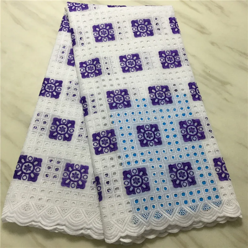 Лидер продаж модная африканская кружевная ткань из 100% хлопка швейцарская вуаль