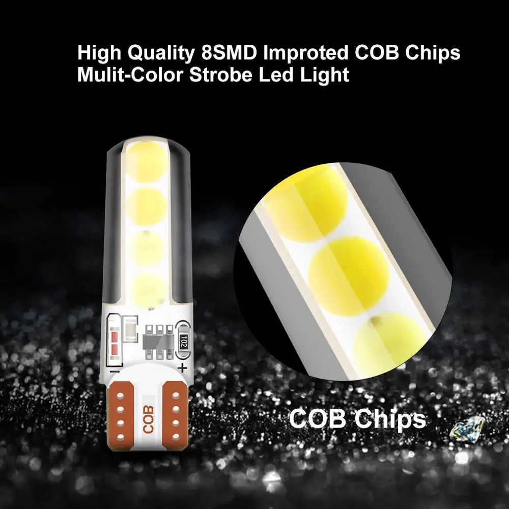 СВЕТОДИОДНЫЕ стробоскопы T10 LED W5W новые Сверхъяркие лампы-вспышки WY5W 168 501 COB