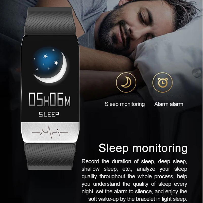 

2020 T1S Smart Watch Temperature Measure men women Band ECG Heart Rate Blood Pressure Monitor Weather Forecast Drinking Remind