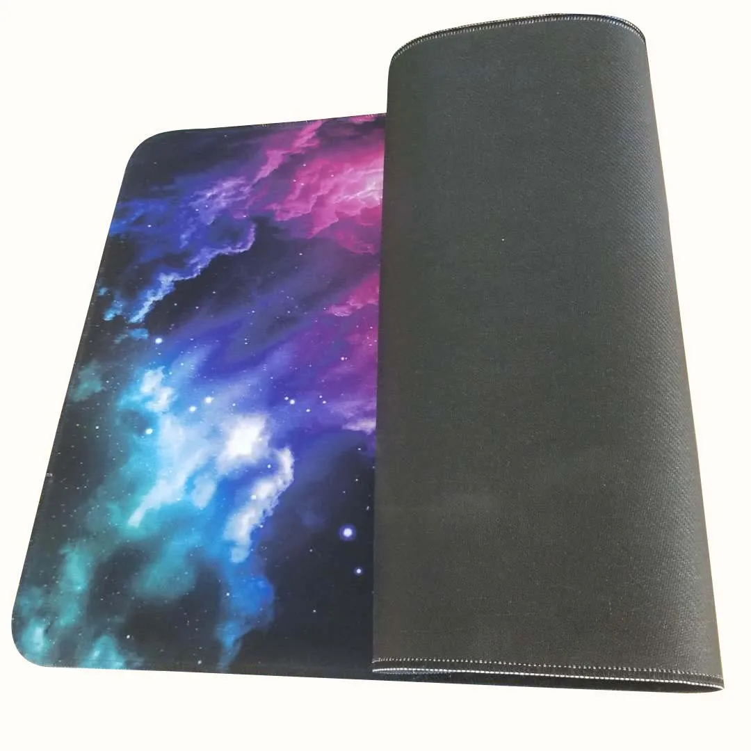 2022 night sky mouse pad with sewn edges thermal transfer printed mice mat laptop notebook keyboard pad gaming accessories 2mm free global shipping