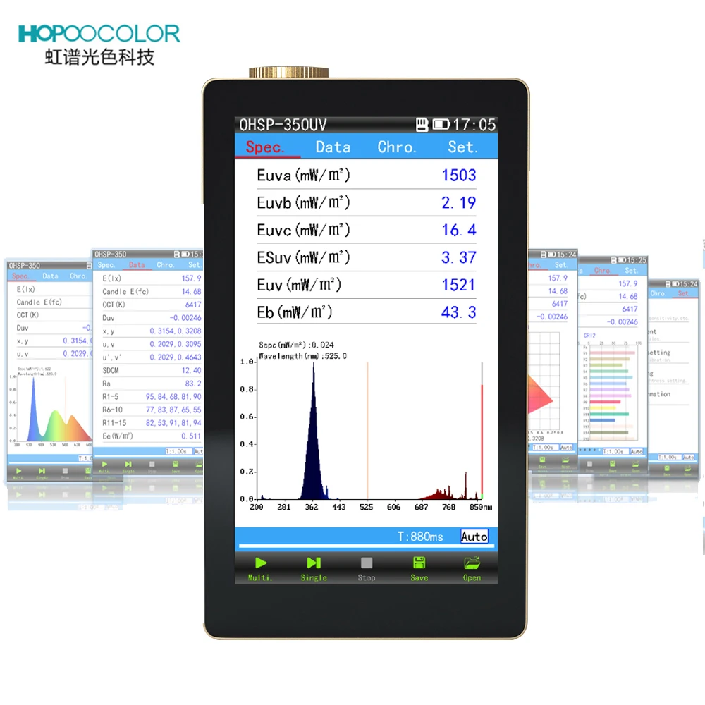 Портативный спектрофотометр OHSP350UV 230 850нм HOPOOCOLOR UVA UVB UVC|Спектрометры| |