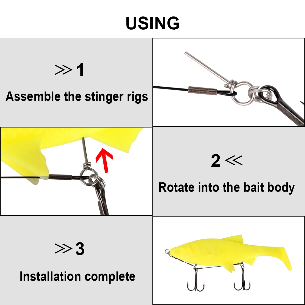 RoseWood 100pcs/lot Stinger Spike Finesse Stainless Steel soft bait Latch pin rigs Connector Needle Pins Hook Accessories | Спорт и