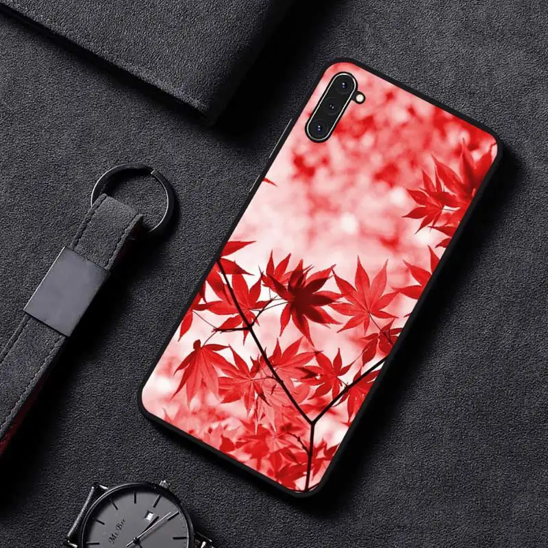 

Autumn falling leaves maples Phone Case For Samsung galaxy A S note 6 7 8 9 10 20 30 50 51 70 edge plus lite mobile bags