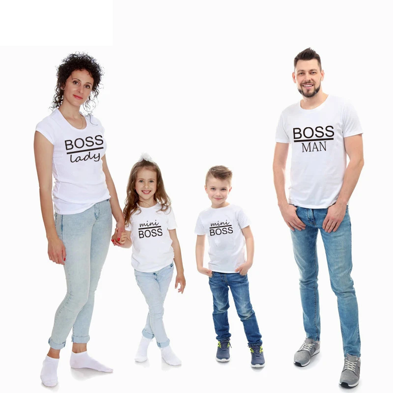 Gourd doll Family Matching Outfits Mommy Daddy Kid Son Baby T-Shirt Shirts Family Clothes Child T-Shirt Letter Print Tops