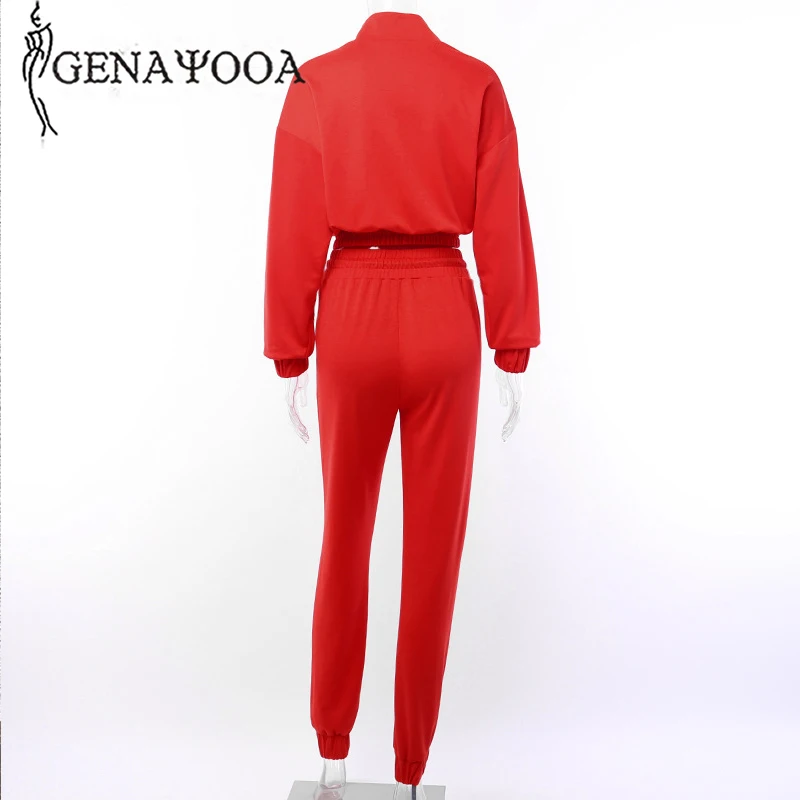 Genayooa брендовый женский спортивный костюм для фитнеса комплект из двух предметов