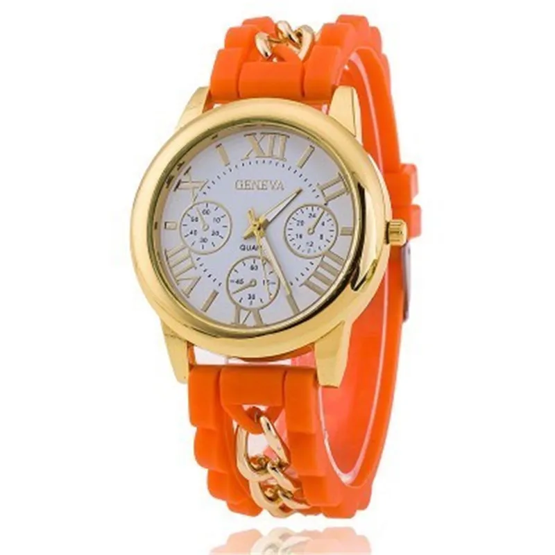 

Pop Fashion Silicone Vogue Watches Fashion Women Chain Watch Ladies Dress Wrist Watches Relogio Feminino
