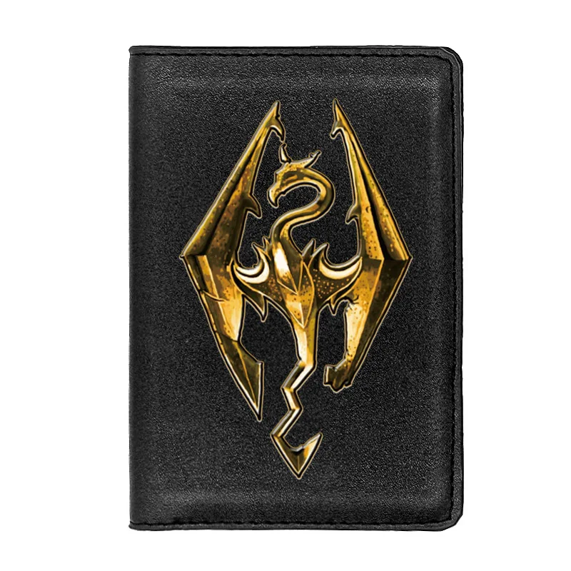 

Обложка для паспорта New The Elder свитки V: Skyrim, Кожаная Обложка для мужчин и женщин, тонкая Обложка для удостоверения личности, Карманный Кошелек...