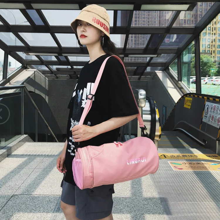 Женская цилиндрическая сумка на одно плечо мужская для плавания йоги легкое