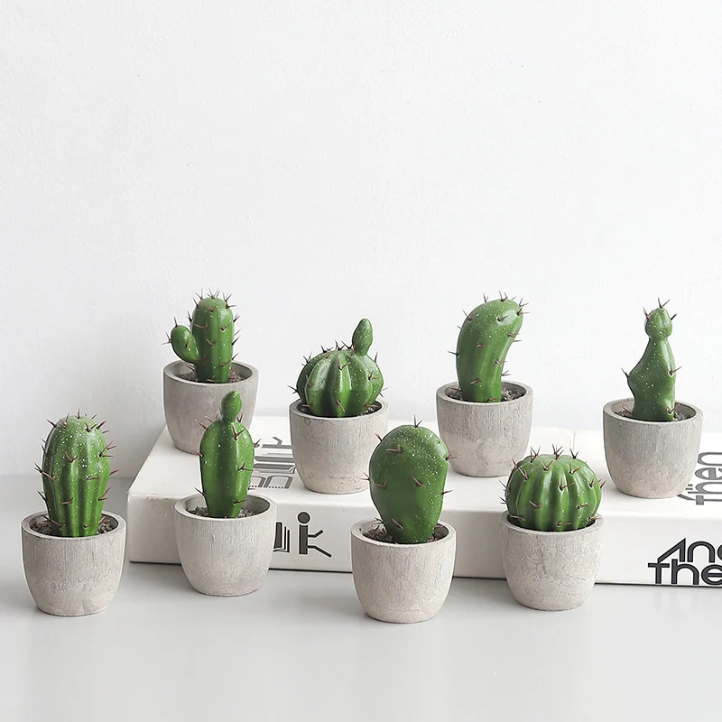 

Simulation Plant Potted Ball Cactus Garden Ornaments home decor Artificial plants bonsai party decoration fake plants 24 Styles