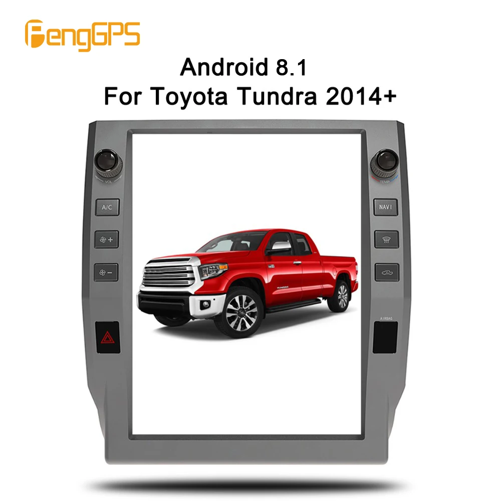 

4+64 Tesla style 1 din Android 8.1 car player radio stereo GPS For Toyota Tundra 2014-2018 navigation multimedia headunit stereo