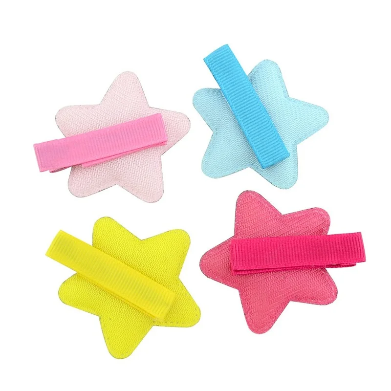 

6PCS/Lot Glossy Leather Hair Clips Crown Hairpins Girls Side Clip Korean Children Head Ornaments Baby Cute Star Heart Hair Clips